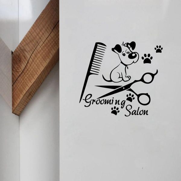 

wall stickers pet grooming salon dog mural shop decoration art sticker wallpaper