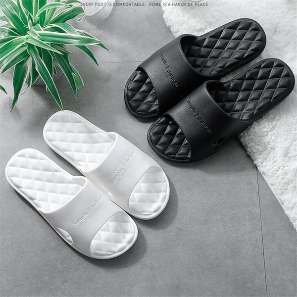 

indoor women bath slippers solid eva massage bedroom lovers flat shoes lightweight open toe non-slip house girls slides, Black