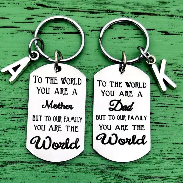 

keychains mom dad gifts from son daughter, stainless steel keychain fathers day gift birthday christmas for and mothers, Silver