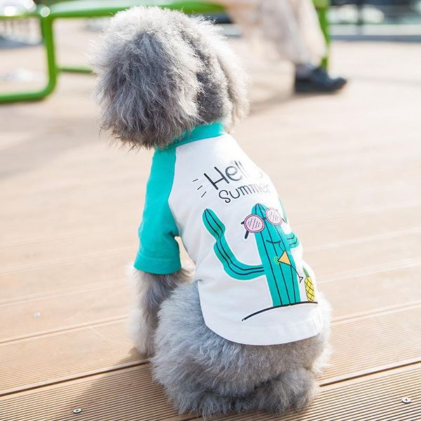

dog apparel summer small and medium t-shirt vest pet clothes clothing breathable short-sleeved dress for chihuahua print