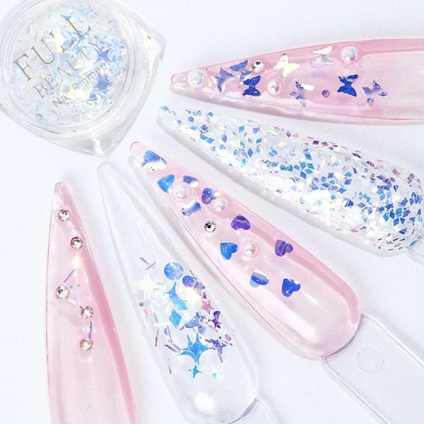 

box nail glitter beautiful portable shiny sequin paillettes1, Silver;gold
