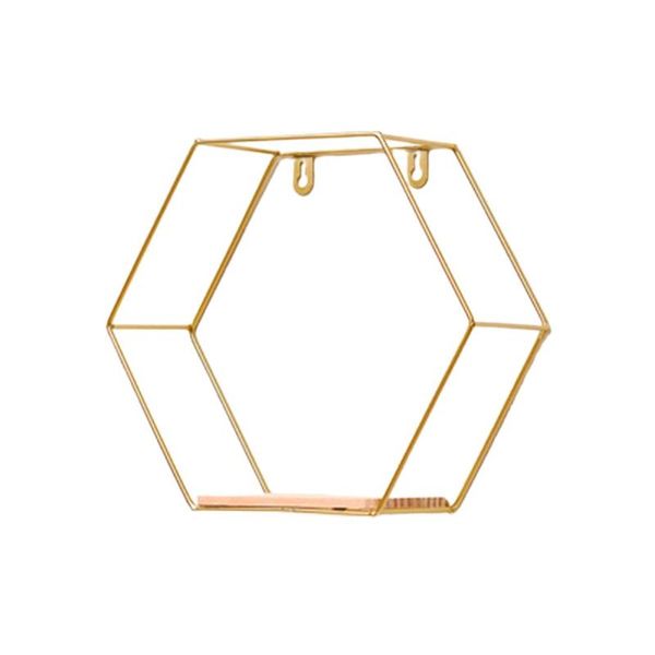 

hooks & rails hexagonal iron stand small pot wall shelving holder home shelf storage decorative shelves floating