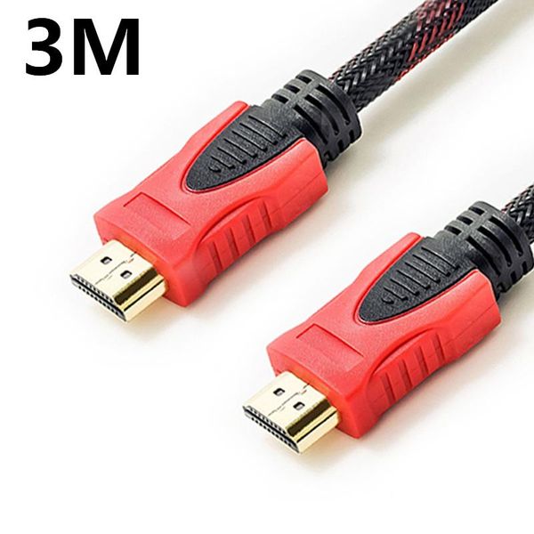 

audio cables & connectors computer cable 3m hd connection black red network version 1.4 ky304-3m