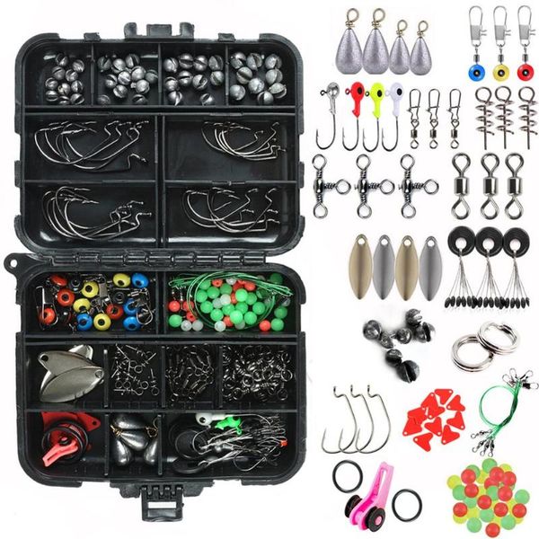 

fishing accessories kit gadget set sea rock box swivel crank hook plumb drop