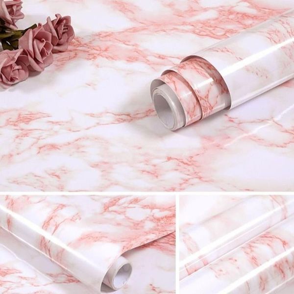 

marble pattern sticker self-adhesive wallpapers removable waterproof oil wall stickers for kitchen bathroom cabinets home decor