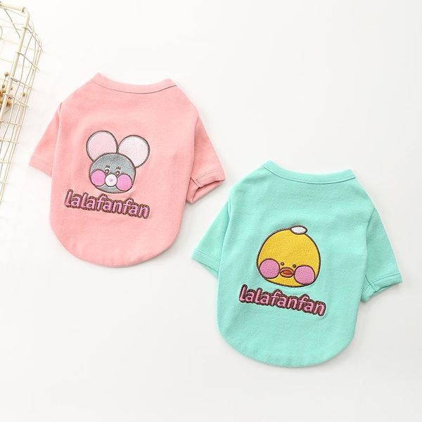 

dog apparel cartoon clothes spring pets dogs clothing for small medium chihuahua puppy ropa perro leisure pet shirt