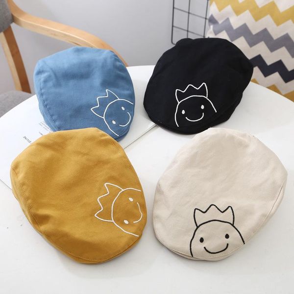 

berets children's beret boys and girls british fashion spring baby hat summer forward cap, Blue;gray