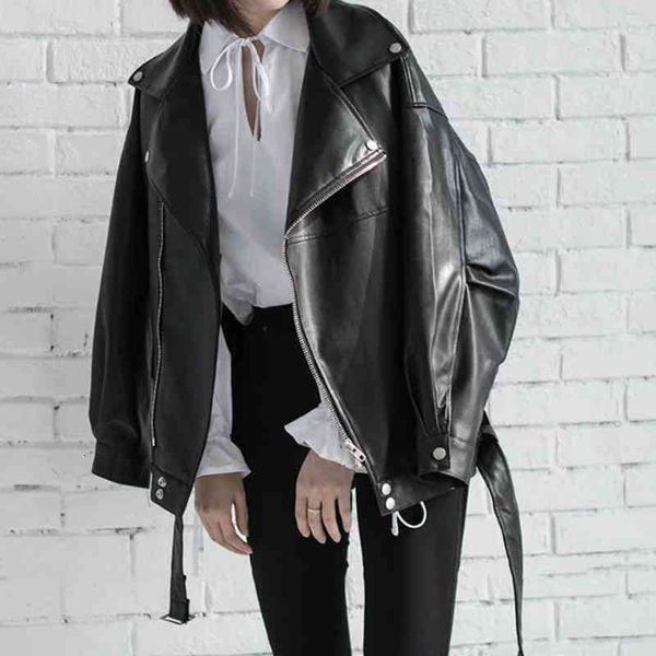 

women's jackets black spring leather plutonium turn-down collar zipper fashion new female wild jacket la938 8gsv, Black;brown