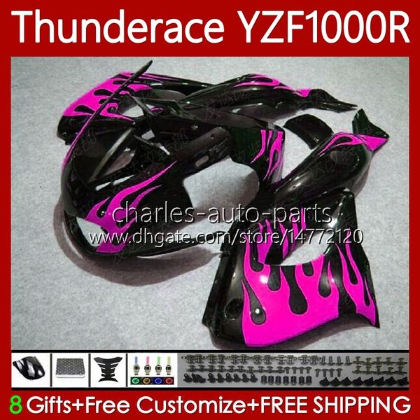 Розовое пламя OEM Body для Yamaha YZF1000R Thunderace YZF 1000R 1000 R 96-07 Bodywork 87NO.128 ZF-1000R 96 97 98 99 00 01 YZF1000-R 02 03 04 05 06 07 07 1996 2007 Обсуждение