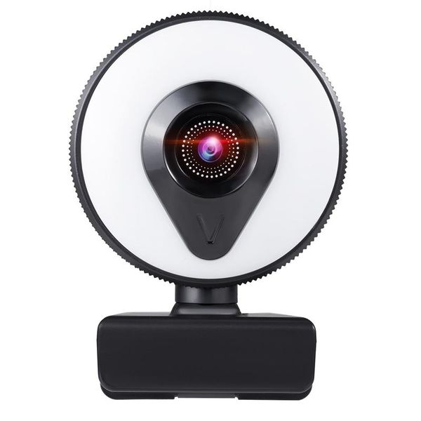 

cameras hd webcam with microphone and ring light,plug play web camera,auto focus usb for pc desklaptop