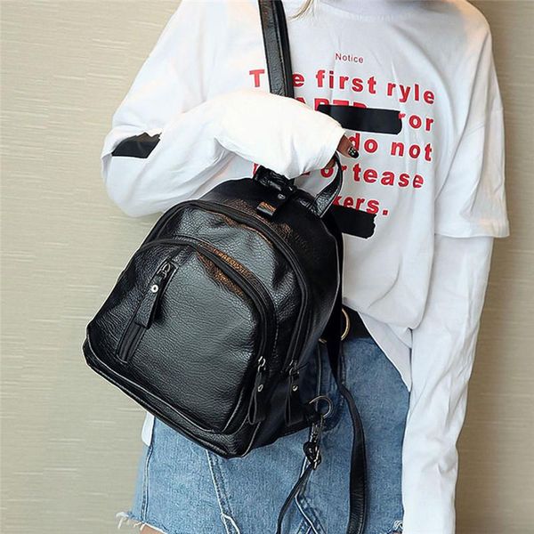 

outdoor bags women ladies shoulder bag rucksack pu leather backpacks travel