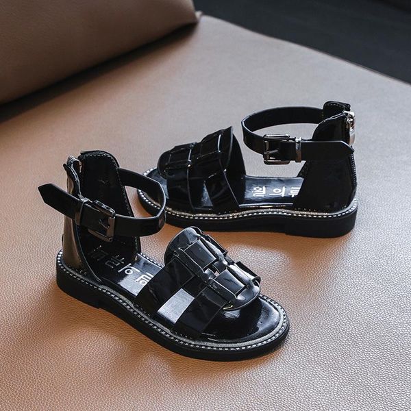 

fashion 2021 princess girlish pink shoes for children summer beach sandals kids baby girl beautiful 35 7 9 11 12 year, Black;red