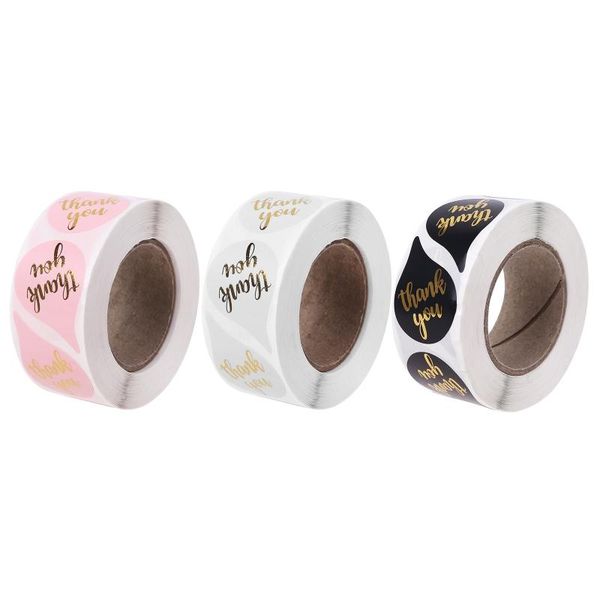 

gift wrap 500pcs thank you sticker waterdrop shape bronzing baking packing seal label scrapbooking stickers