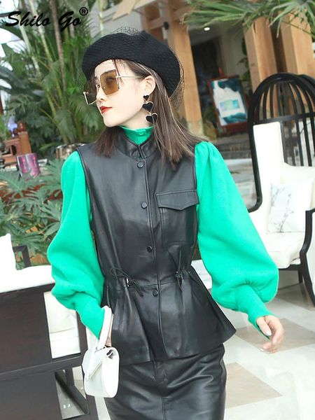 

women's vests b-8-138, Black;white