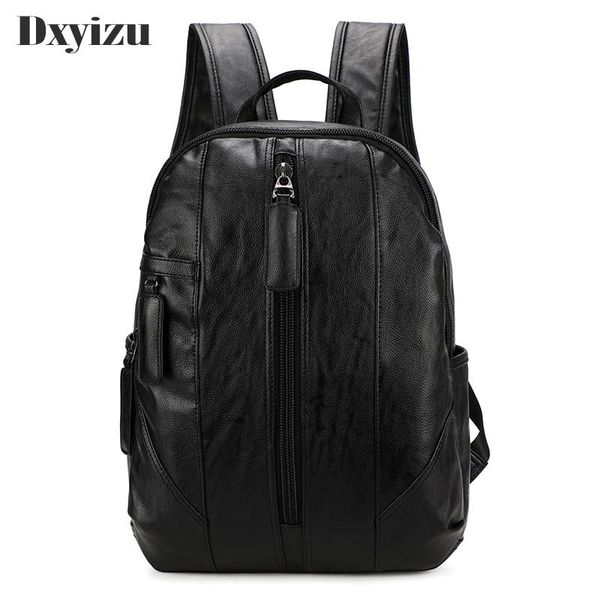 

backpack men backpacks 2021 fashion laplarge capacity stylish pu leather stundet back pack water repellent rucksack