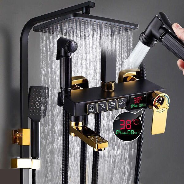 

shower faucet thermostatic set bathroom bathtub mixer with display digital sets