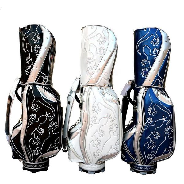 

outdoor bags golf standard bag cart pu leather 5 slot clubs 3 colors in choice