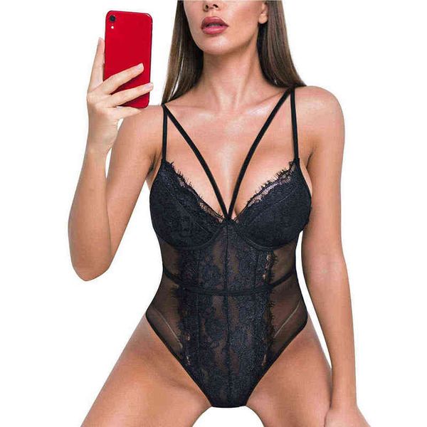 

nxy set lingerie underwear bandage women' bodysuit deep v teddies bodysuits sensual woman erotic costumes 1202, Red;black