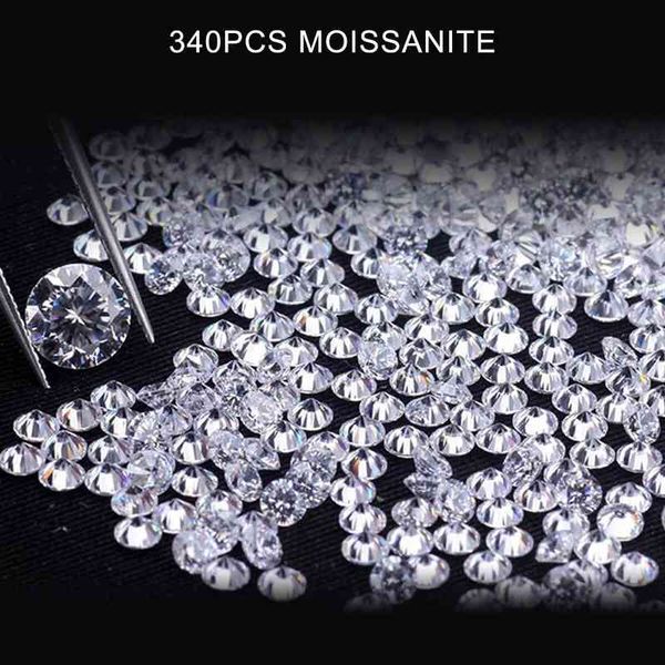 Szjinao 340 adet Küçük Taşlar Moissanite Taş 0.8mm için 2.9mm D Renk VVS1 Mükemmel Kesim Gevşek Boncuk Elmas Yüzük