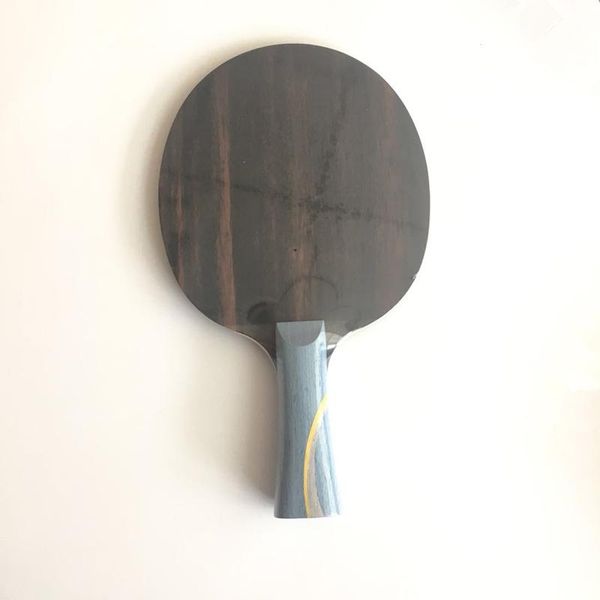 

lemuria diy w968-5 table tennis racket 7 ply structure fl st cs handle ebony face wood arytlate carbon pong bats raquets