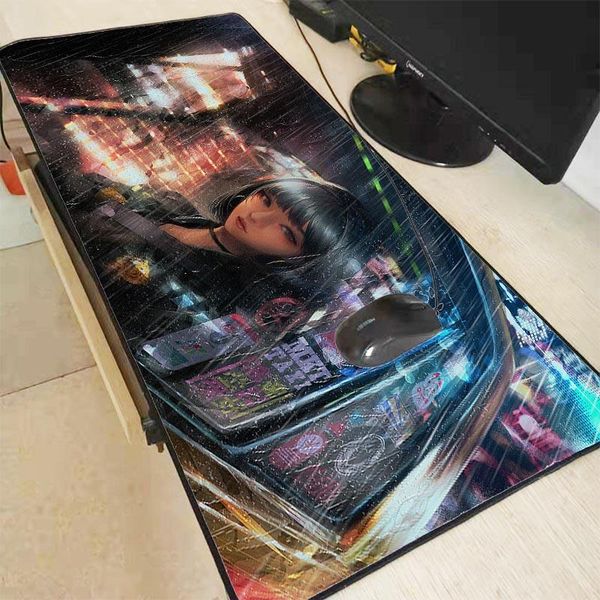 

mouse pads & wrist rests xgz anime girl large gaming pad locking edge cartoon mat keyboard desk for lapcomputer gamer