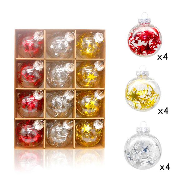 

acrylic transparent christmas 6cmpet plastic hollow ball christmas tree pendant decoration