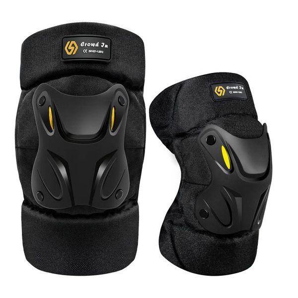 

elbow & knee pads protective cycling kneepad for mtb road with reflective strip gear riding, Black;gray