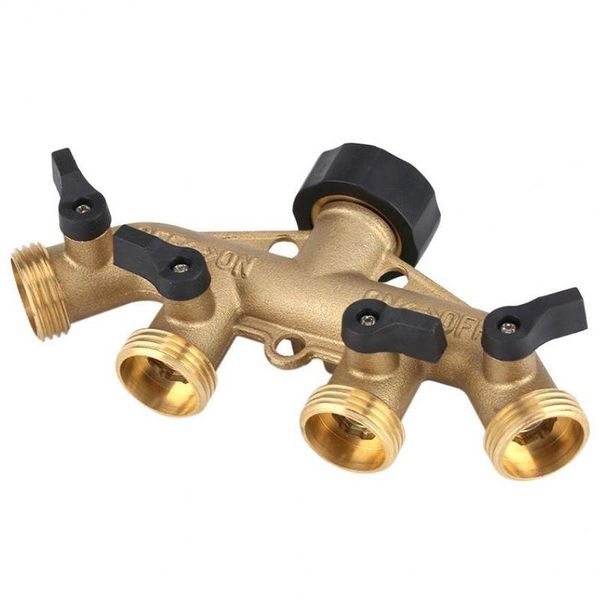 

3/4 inch 4 way hose pipe splitter nozzle switcher tap connectors for garden irrigation watering equipments