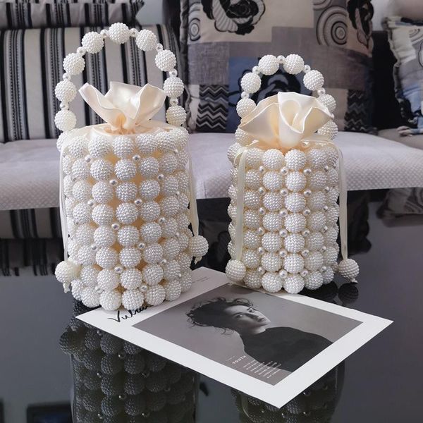 

shoulder bags abs handbags for women 2021 luxury designers shoppers wallets fashion french style bayberry beads weave pearl crossbody