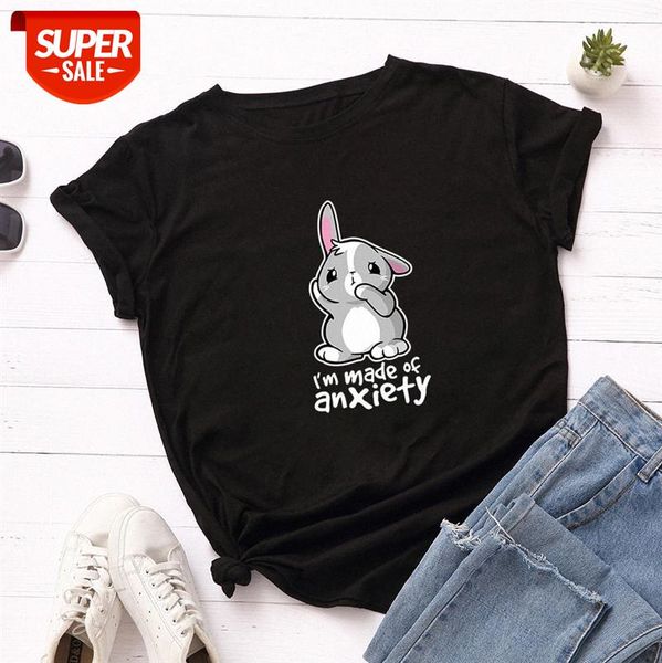 

women's loose round neck short-sleeved cotton t-shirt t170 #5z7f, White