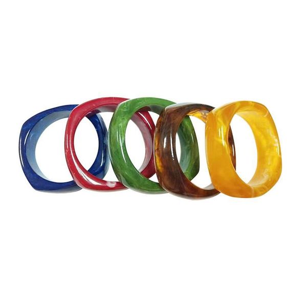 

resin circle bangles bracelets for women girls multicolor resinous bangle bracelet fashion jewelry, Black
