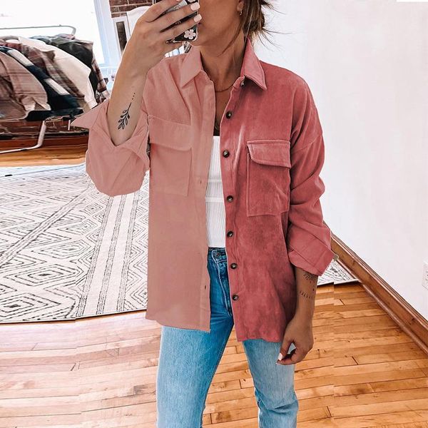 

women's jackets mid-length windbreaker women 2022 spring and autumn patchwork streetwear turn-down colloar loose casual coat femme, Black;brown