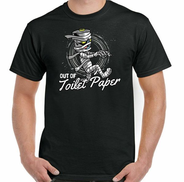 

halloween t-shirt out of toilet paper mens funny costume fancy dress outfit top, White;black