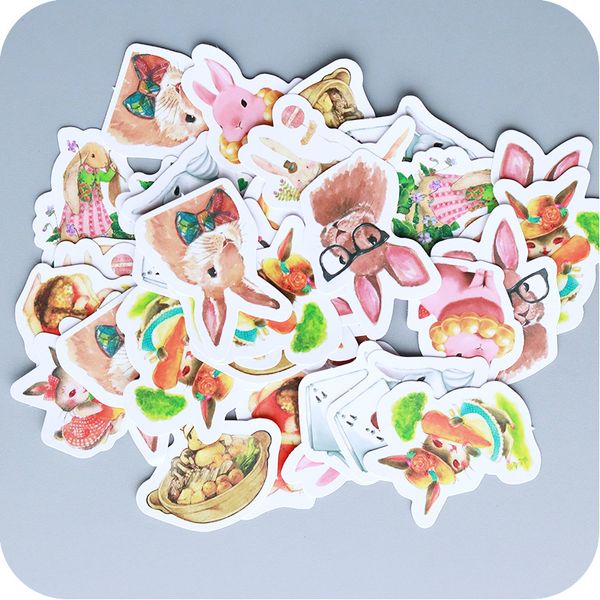 

6pieces/lot 1pcs/sell easter bunny stationery stickers pack posted it kawaii planner scrapbooking memo stickers escolar school supplies new