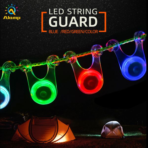 LED Tent String Rope Guard Hanging Novelty Lighting Bike Tail Lamp Mini Flashlight Outdoor Camping Warning Safety Lamps Bicycle Head Light