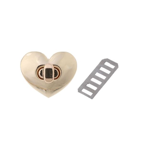 

bag parts & accessories heart shape clasp turn lock twist metal hardware for diy handbag purse l4me, Black