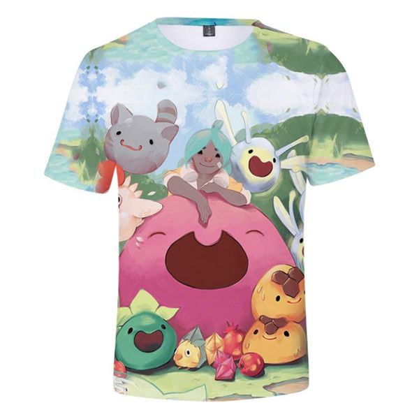 

men's t-shirts slime rancher 3d printed spring summer preppy style men/women street clothes t-shirt innovationcasual streetwear, White;black