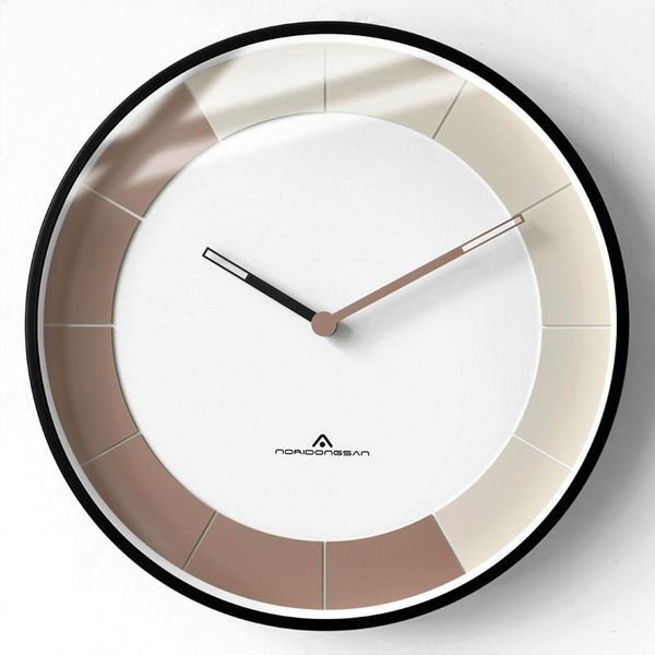 

wall clocks nordic modern clock office round simple living room metal silent reloj de pared moderno de50wc