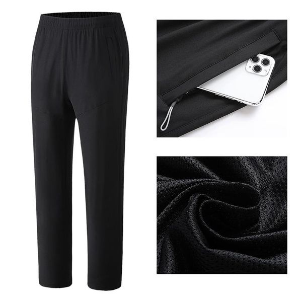 

men's pants big size m-8xl overalls spring and summer outdoor casual straight large loose long, Black