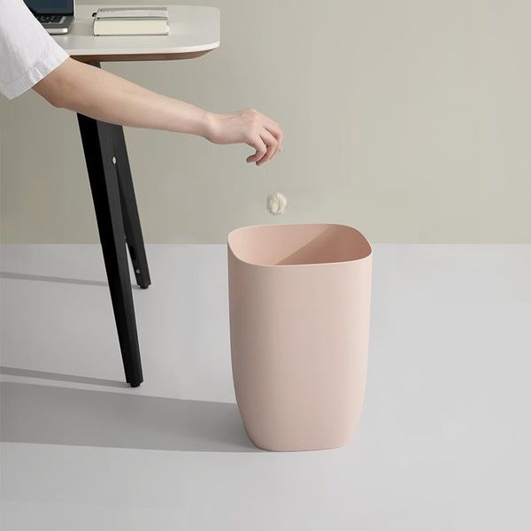 

waste bins bathroom trash bin small office can plastic paper rubbish modern for bedroom living room kitchen 10l
