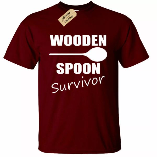 

wooden spoon survivor shirt men, White;black