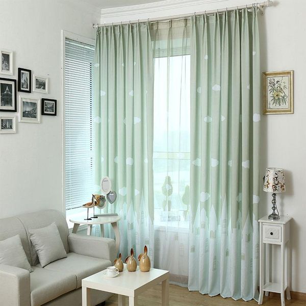 

curtain & drapes angel city korean printed fabric cartoon curtains tulle baby children princess bedroom custom size