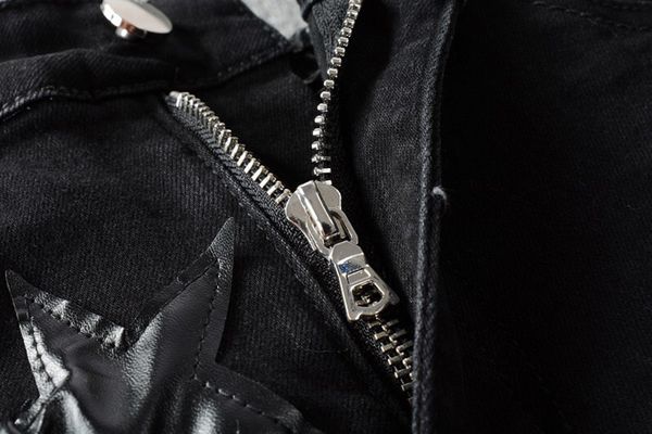 

2021 designer mens jeans fashion men black star pants ripped design sewing jumpsuit denim male trousers, Blue