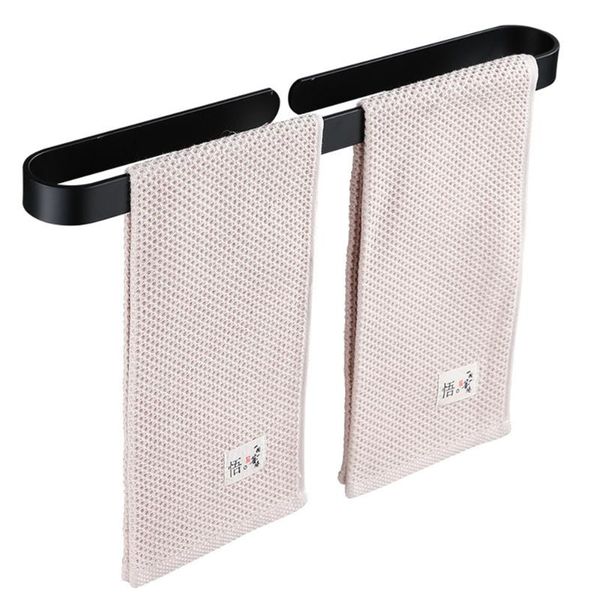 

towel racks tie rack bathroom accessories punch bracket waterproof space aluminum self-adhesive rail sturdy toilet storage