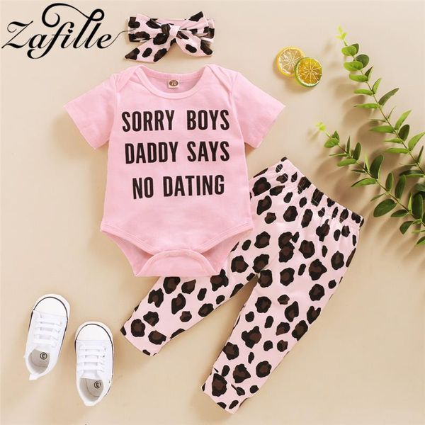 

baby girl clothes sets summer pink bodysuit romper +leopard pants+headband outfits 3pcs born twins clothing, White