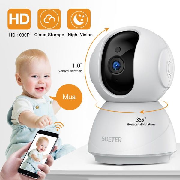

wifi baby security monitor, wireless night vision cctv ip camera for nanny and pet camera, 1080p cameras