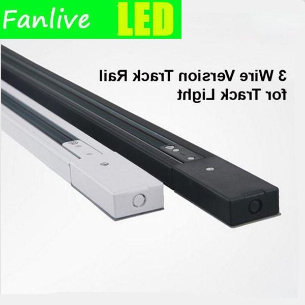 

track lights fanlive 5pcs/lot 1m focos led techo light rail 3 wire lighting fixture rai universal rails lamp