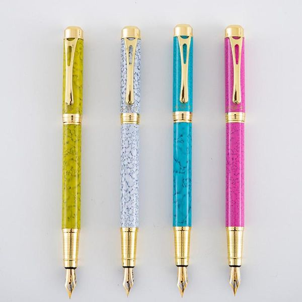 

luxury men fountain pen marble business student 0.5mm fine nib calligraphy school office supplies writing tool m17f pens