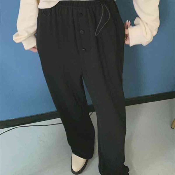 

women's pants & capris joggers women trousers drawstring grey sweatpants black straight leg cotton loose casual spring 6zwi, Black;white