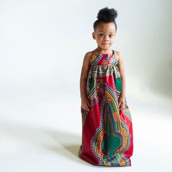

girl's dresses qunq bohemian african style girls dress 2021 summer casual kids clothes for 2 3 4 5 6 year girl toddler children outfits, Red;yellow